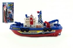 Statek / łódź plastikowa karta z rozpylaczem wodnym o długości 25 cm na baterie RM_00312758
