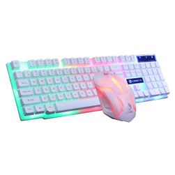 Herní klávesnice s myší NGJ98 - Bílá