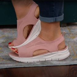 Plus velikost dámské boty léto 2021 pohodlí příležitostné sportovní sandály ženy plážové klínový sandály ženy platforma sandály římské sandály SS_1005003922869394