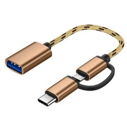Cablu OTG USB + Type C