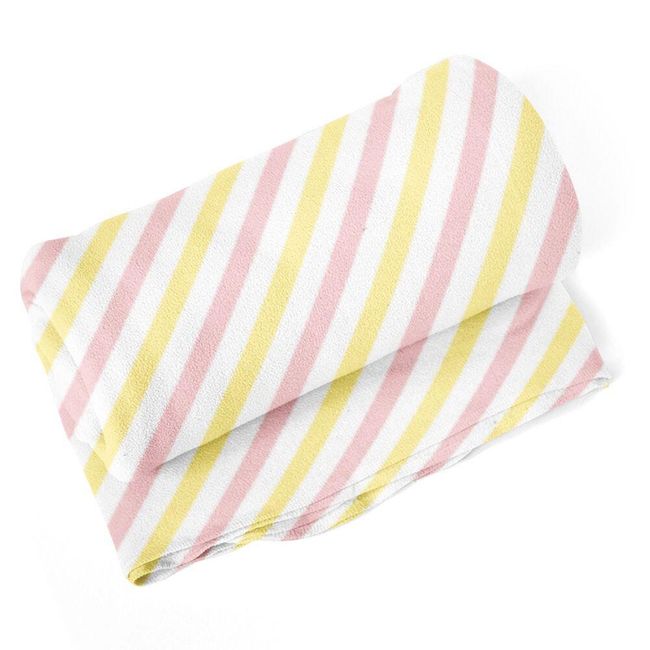 Одеяло SABLIO - Розово и жълто райе VY_33250 1