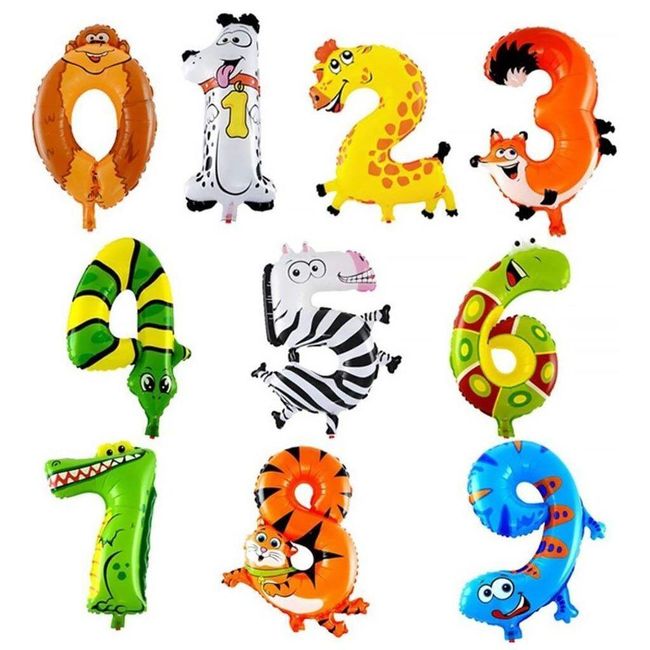 Надуваеми балони с номера на животни - 6 PD_1676609 1