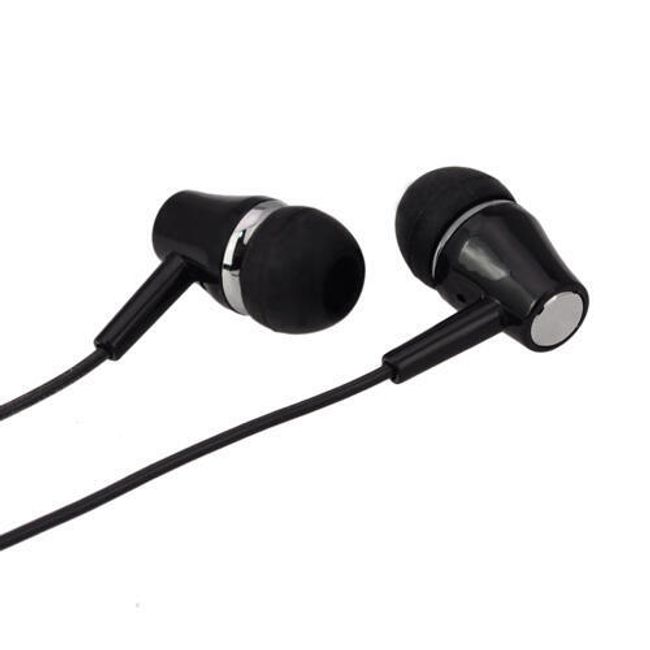 Stereo sluchátka 3,5mm - špunty, černé 1