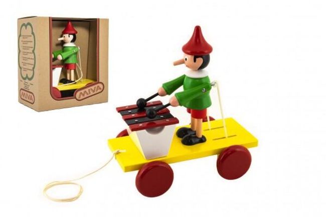 Pinocchio s xylofónom ťahacie drevo 20cm v krabičke RM_16001111 1