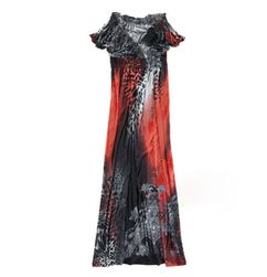 Бохемска рокля с мотиви на леопард - мих цветове