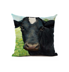 Față de pernă cu imprimeu de vacă