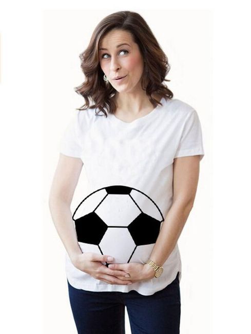 Koszulka ciążowa z zabawnym nadrukiem - 5 wariantów 1