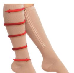 Kompresijske nogavice z zadrgo - 3 barve