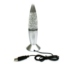 USB láva lámpa csillogással