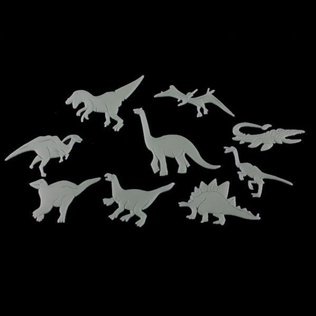 Świecące dinozaury na ścianie - 9 sztuk 1