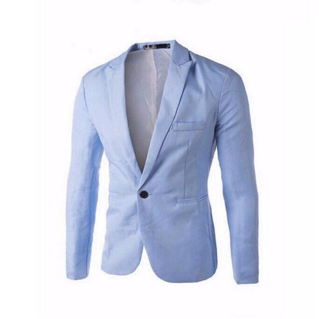 Pánské sako v mnoha barvách - Světle modrá-velikost č. 6 1