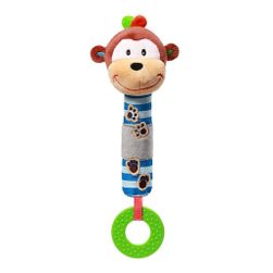 Pluszowa piszcząca zabawka z gryzakiem małpka George RW_44148