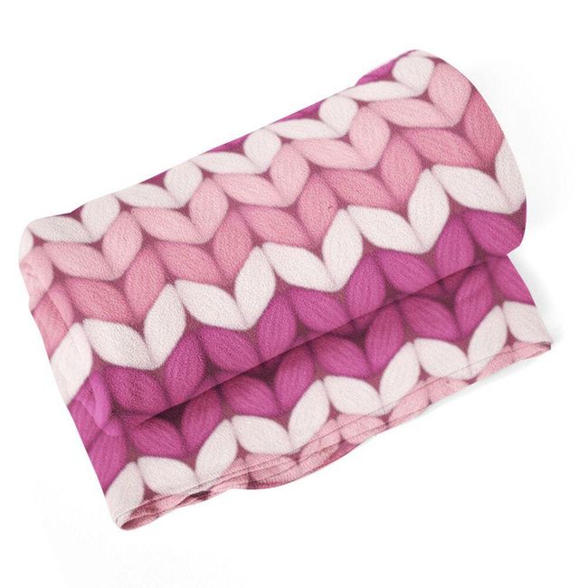 Одеяло SABLIO - Редуващо се розово плетене VY_33269 1