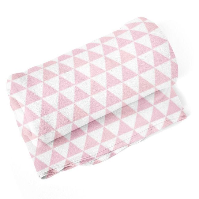 Одеяло SABLIO - Розови и бели триъгълници VY_33251 1