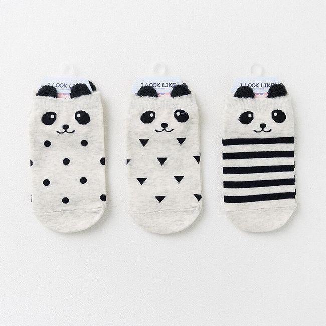 Roztomilé ponožky s pandou - 3 páry 1