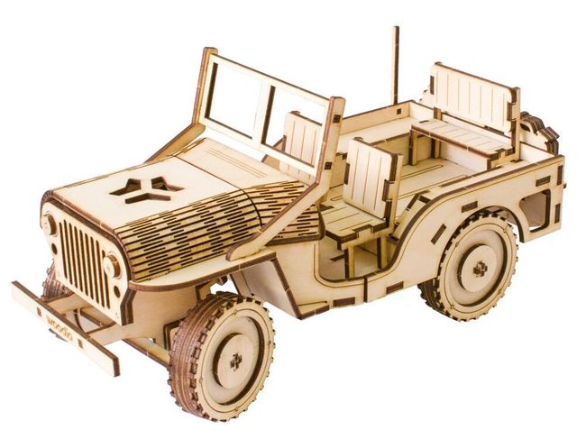 Dřevěné 3D puzzle - Terénní automobil (Off-road) 1