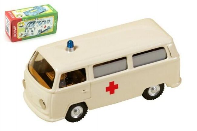 Autó VW Ambulance metal 12cm 1:43 egy dobozban Kovap RM_95000613 1