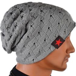 Мъжка плетена шапка за зима