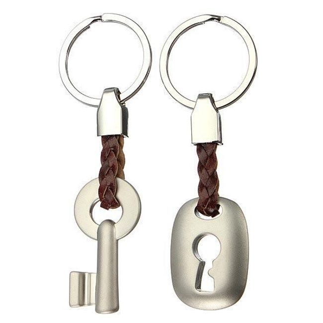 Obesek za ključe za par - ključavnica in ključ 1