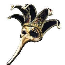 Karnevalová benátská maska s dlouhým nosem