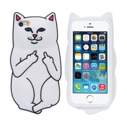 Husă din silicon cu pisică pentru iPhone 5/ 5s/ SE; 6/ 6s/ 6 Plus/ 6s Plus