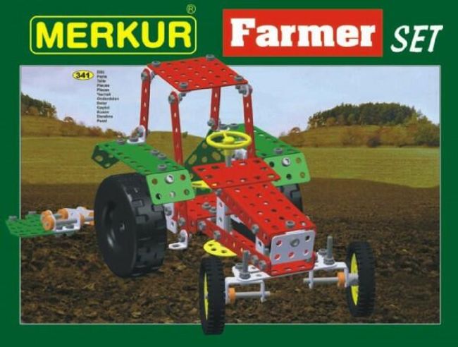 Stavebnica MERKUR Farmer Set 20 modelov 341ks v krabici 36x27x5,5cm RM_34000021 1