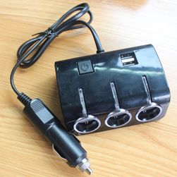 Podsvícený rozbočovač automobilové zásuvky s USB