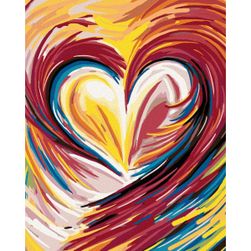 Оцветяване по цифри - Сърце в цветове на дъгата TU_617240-1