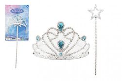 Szépség szett hercegnő műanyag korona + pálca 34cm kártyán RM_00311983