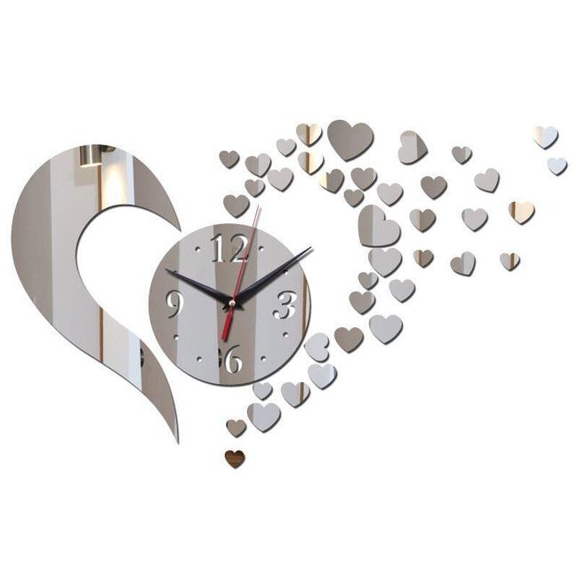 Стильные настенные часы - сердечки  1