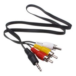 Cablu cu mufă jack de 3,5 mm pentru 3 adaptoare audio-video RCA