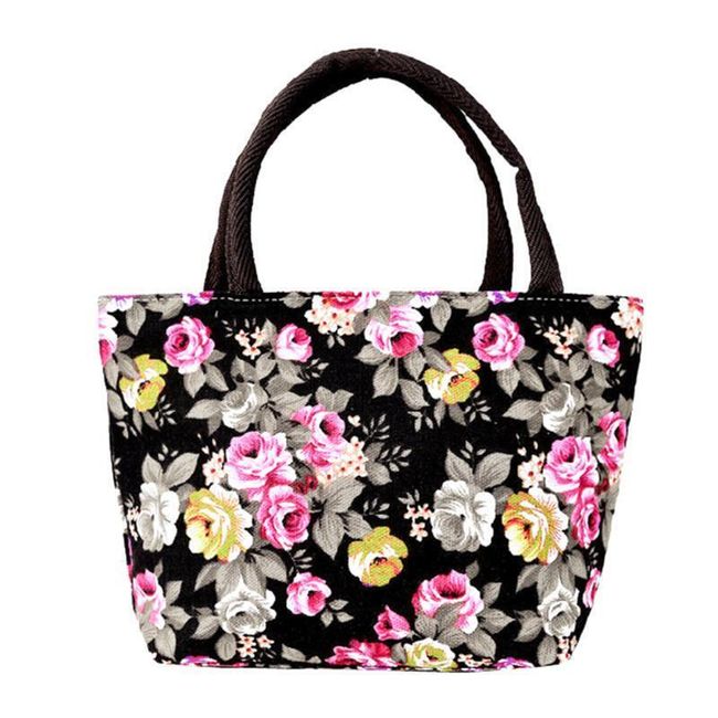 Elegantna cvetlična torbica z ročaji 1