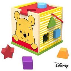 Zabawka Disney baby Kubuś drewniana kostka z wkładanymi kształtami VO_6002812