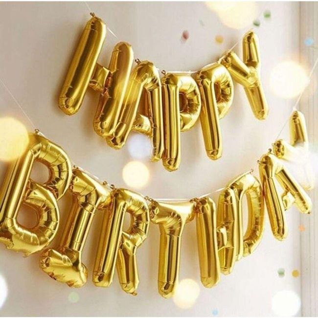 Балони за рожден ден - златни PD_1537435 1