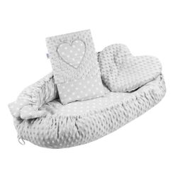 Luksuzno gnezdo sa jastukom i perjem u obliku srca RW_39072