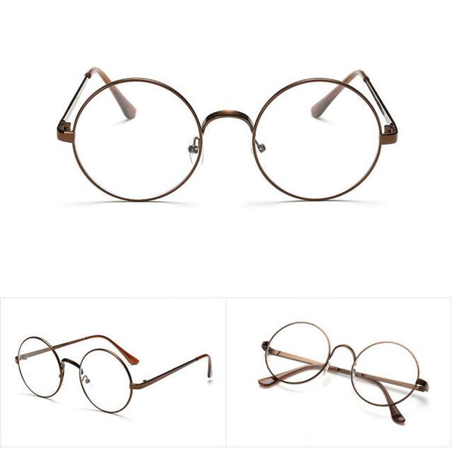 Ochelari Rotunzi Cu Lentile Transparente 4 Culori Shipgratis Ro