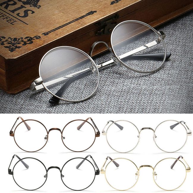Ochelari Rotunzi Cu Lentile Transparente 4 Culori Shipgratis Ro