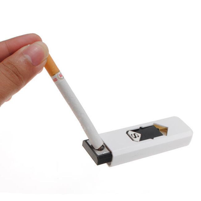 Elektronický USB zapalovač - bílá nebo černá barva 1