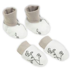 Pamučni set za bebe - Ella papuče i rukavice RW_set-nicol-ella