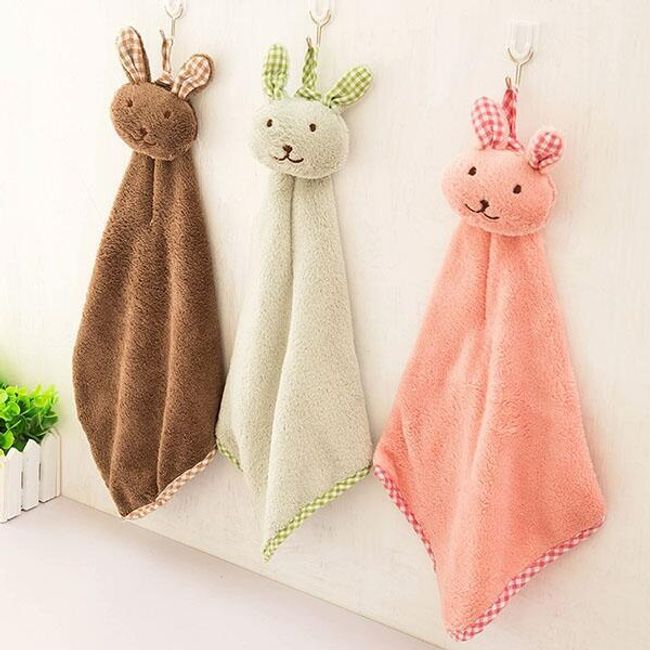 Ręcznik dziecięcy z króliczkiem - 3 kolory 1