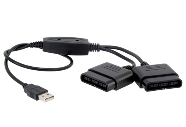 Kabel pro připojení dvou PS2 ovladačů k PC nebo PS3 1