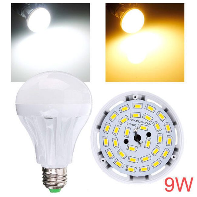 9 W LED žárovka s 30 LED diodami (patice E27, 2 barvy světla) 1