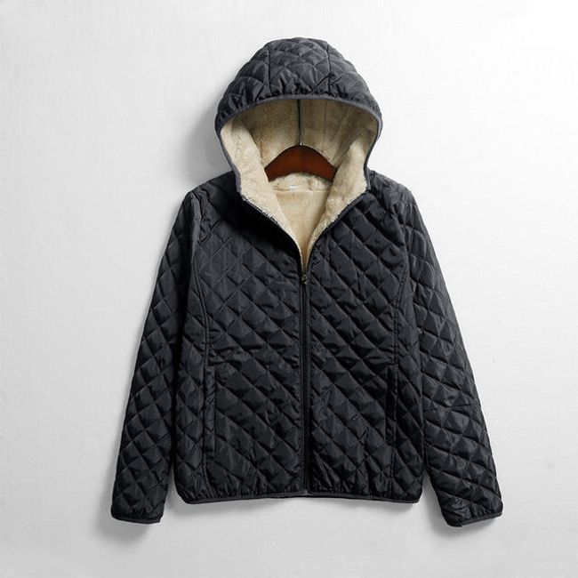 Ležérní zimní bunda s kapucí 1