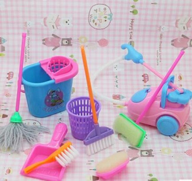 Set de instrumente de curățare mini pentru Barbie 1