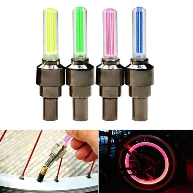 Svetleći LED čep za ventil bicikla - 4 boje 1