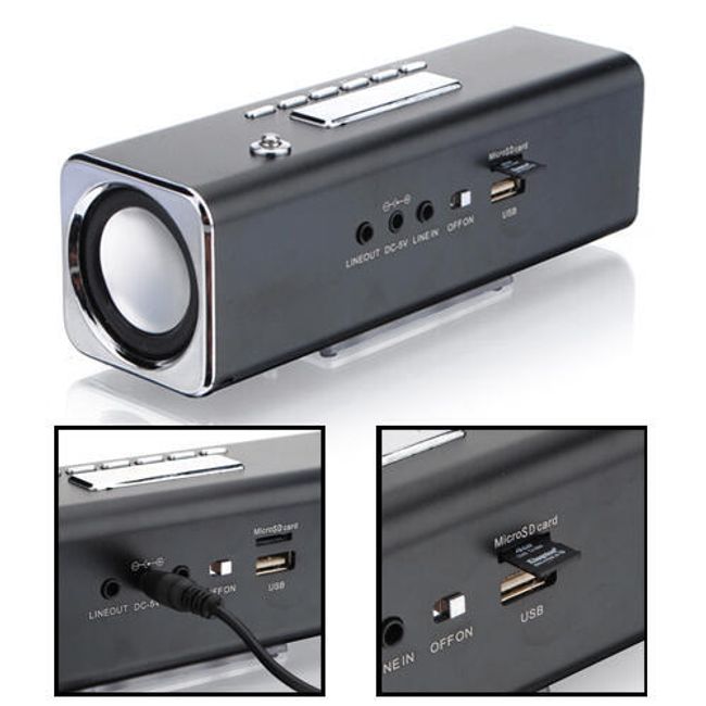 Mini reproduktor na USB, SD karty, 3.5mm Jack, FM rádio 1