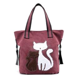 Platnena torbica z mačkami - 5 barv