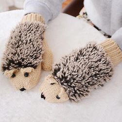 Dámske rukavice v podobe ježka