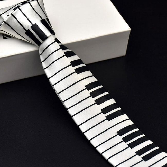 Вратовръзка  с мотиви на пиано клавиатура 1
