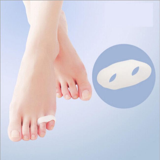 Silikonowy korektor palców stopy w kolorze białym - 1 para 1